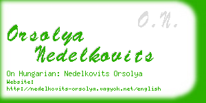 orsolya nedelkovits business card